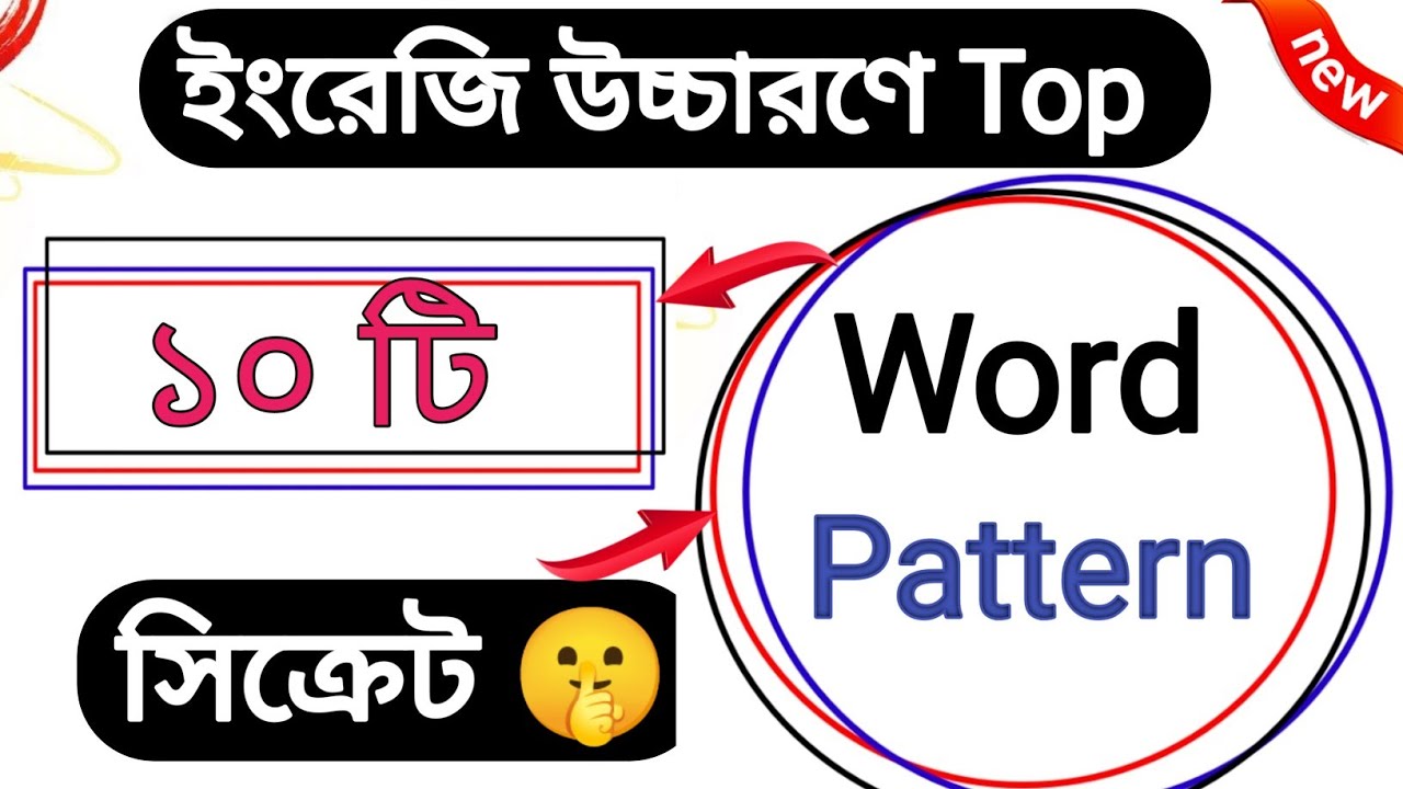 🤫 Top 10 Word Patterns in English | ইংরেজি উচ্চারণ ও রিডিং শেখার সহজ উপায় | Important  Word Pattern
