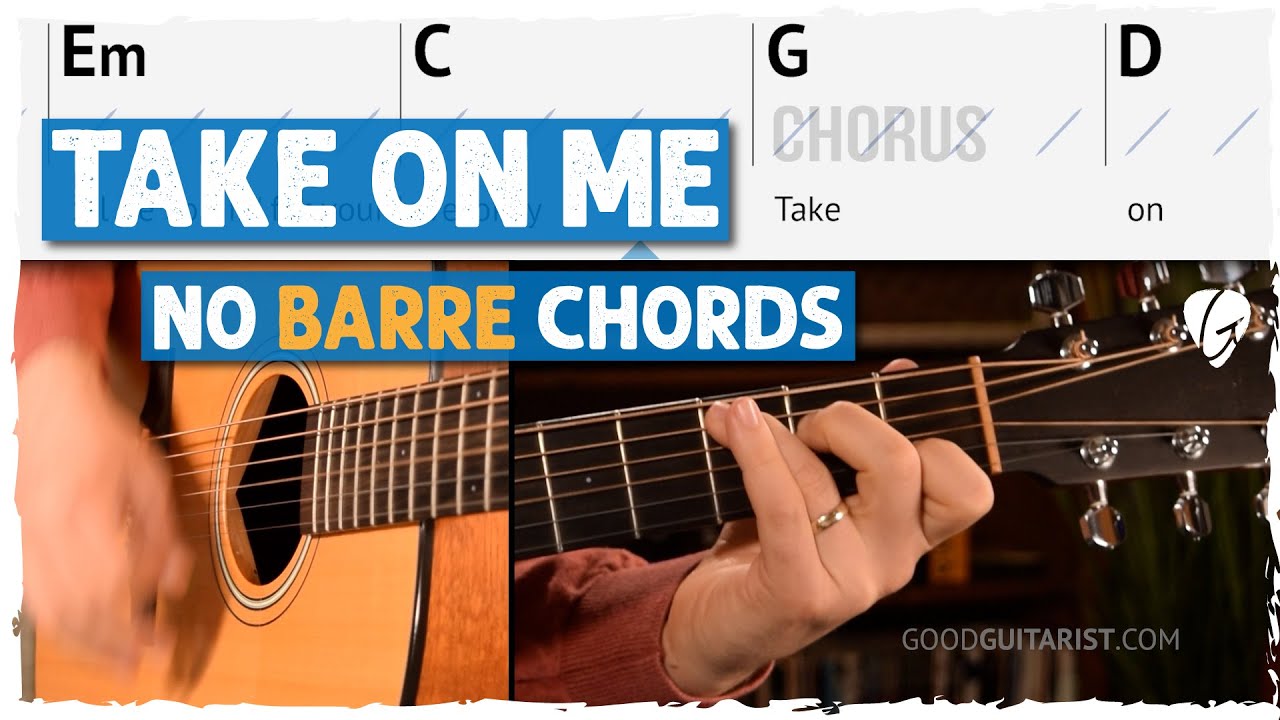 Take On Me — простой урок игры на гитаре | Без аккордов баррэ!