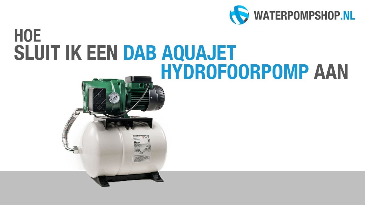 Aansluiten van een DAB Aquajet hydrofoorpomp