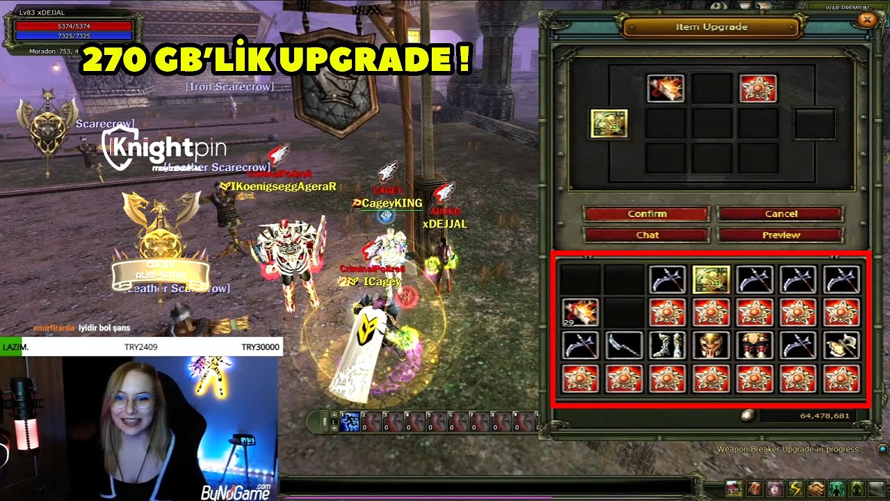DEJJAL - (Pandora) 100K Değerindeki Çantaya +9 Upgrade Yapıyor  ! Knight Online