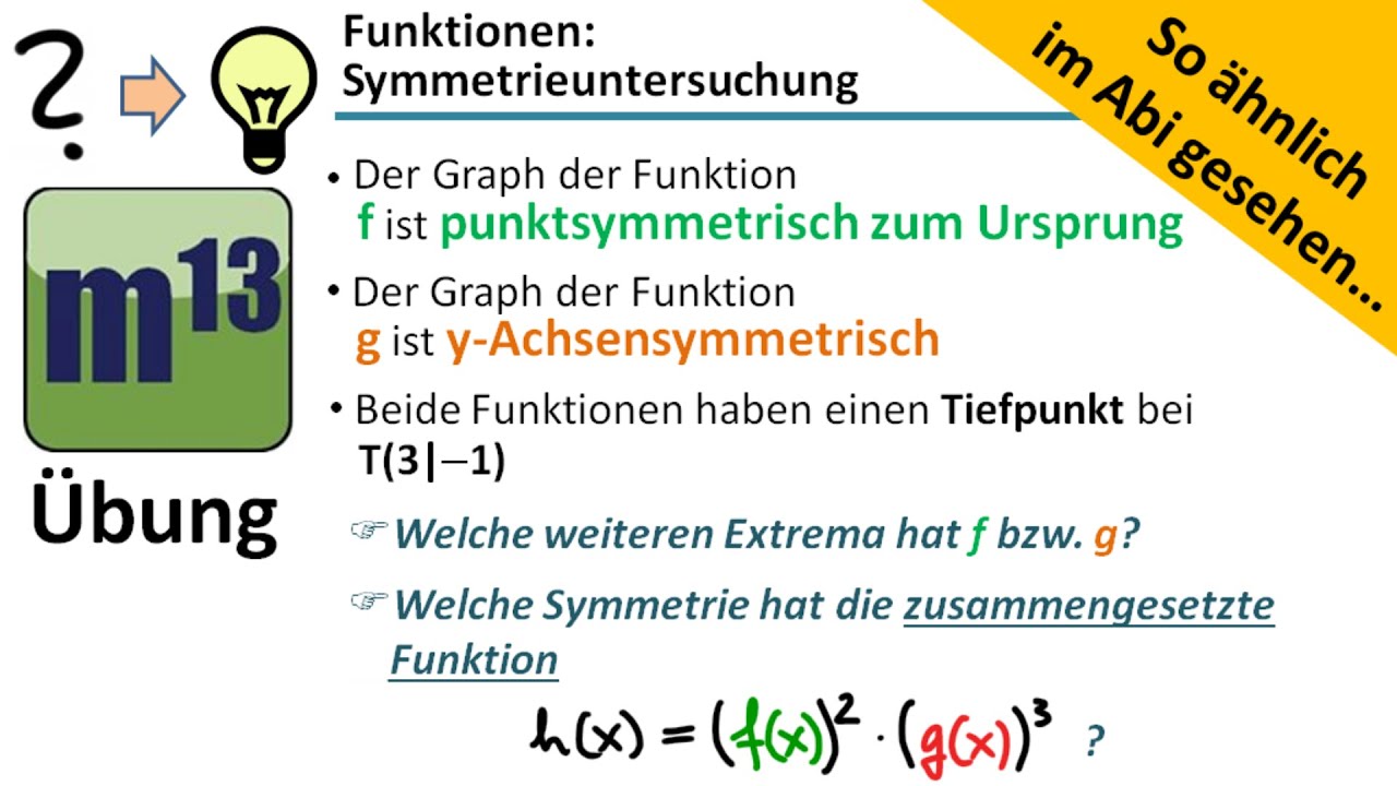 Gerade und ungerade Funktionen: Symmetrieverhalten untersuchen von zusammengesetzten Funktionen