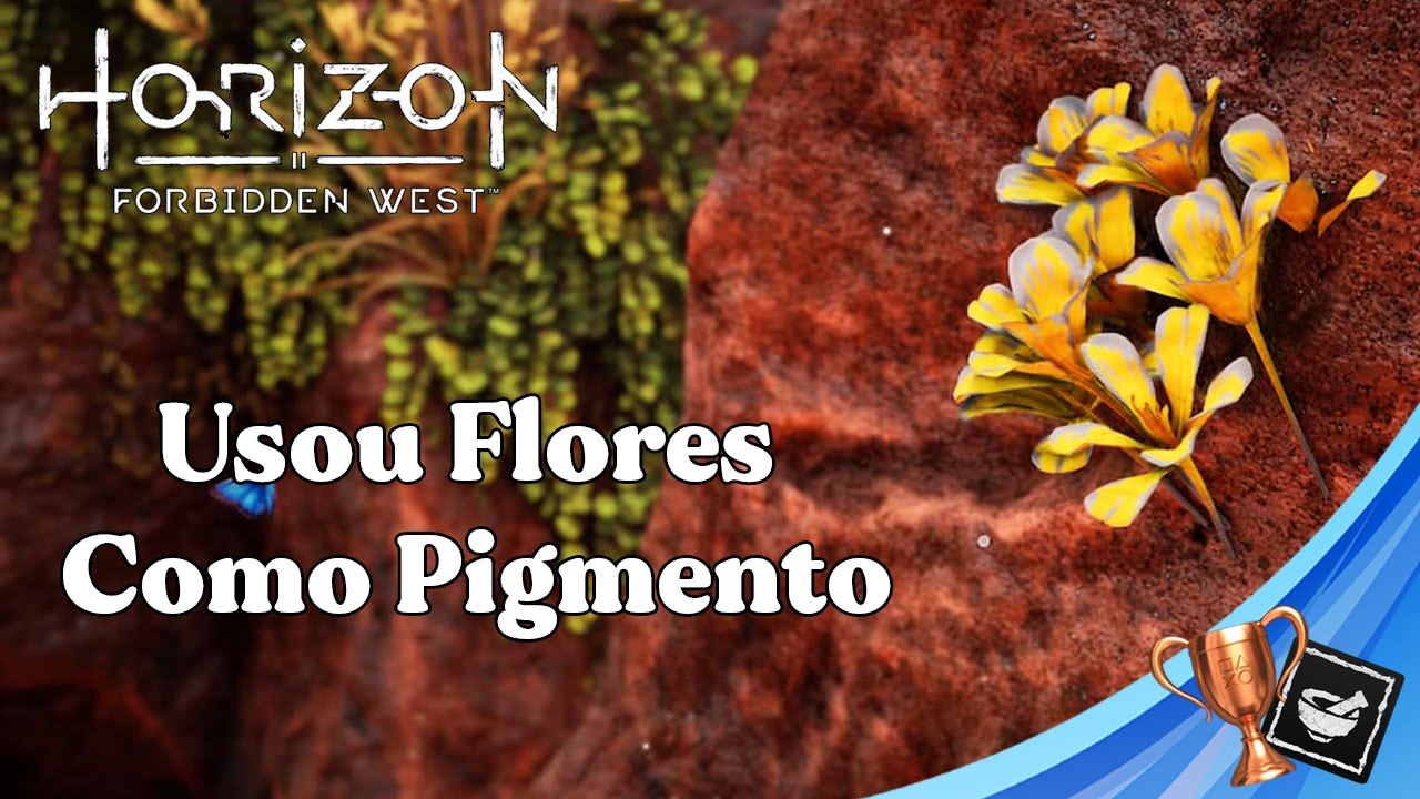 HORIZON FORBIDDEN WEST - TROFÉU USOU FLORES COMO PIGMENTO - GUIA DE TROFÉUS - PS4