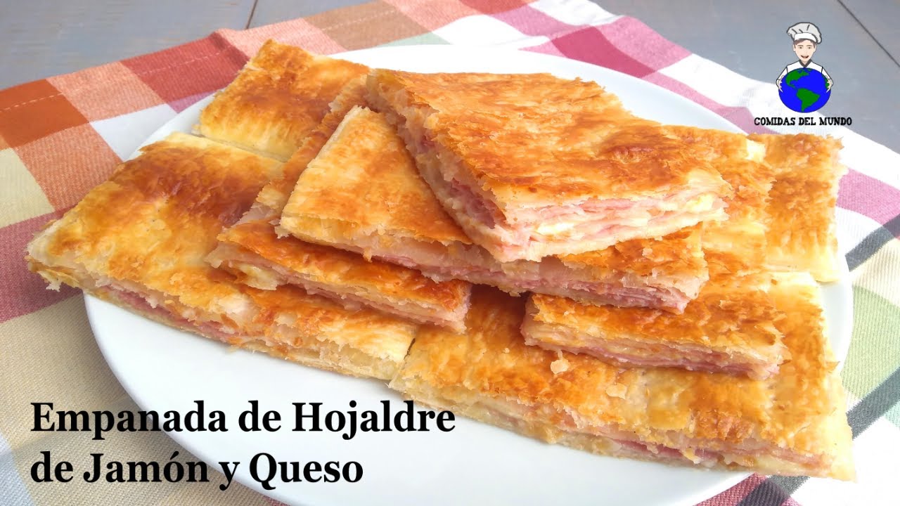 Empanada de Hojaldre de Jamón y Queso (3 Ingredientes)