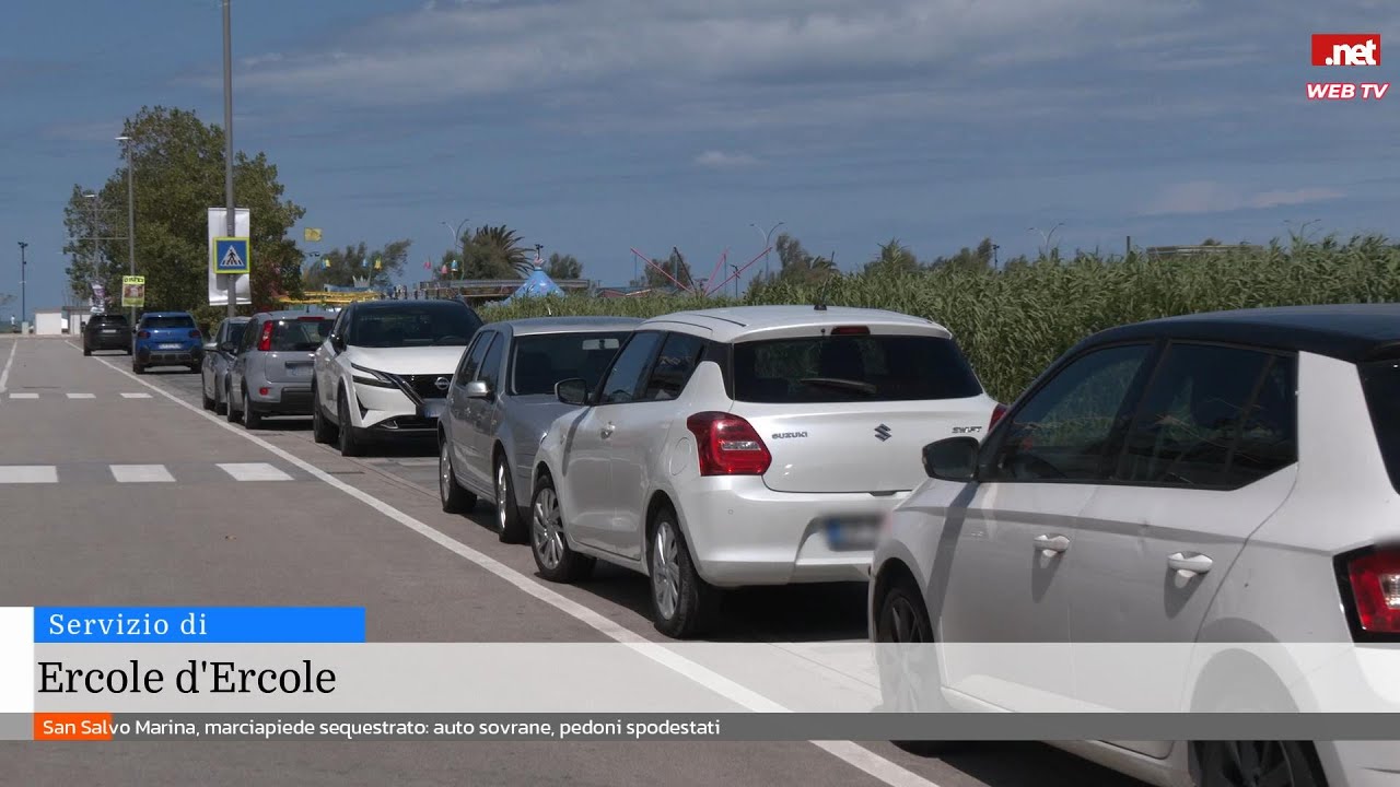 San Salvo Marina, marciapiede sequestrato: auto sovrane, pedoni spodestati