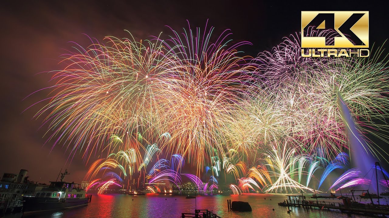 ⁽⁴ᴷ⁾ Fetes de Geneve 2018 - Grand feu d'artifice 2018 - Sugyp - Big Fireworks - Feuerwerk