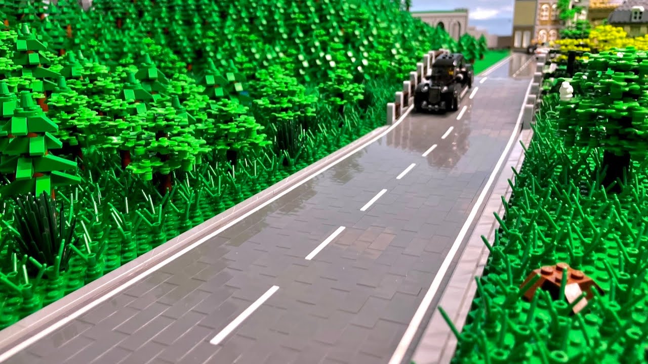 Straße eingebettet - Bau einer Lego Stadt Teil 254.