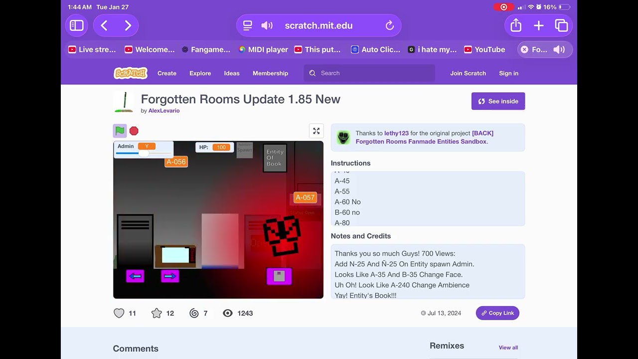 Making it to A-100 in forgotten rooms