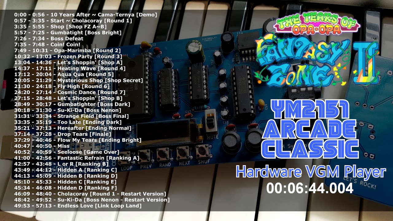 REAL YM2151: Fantasy Zone II DX Soundtrack on a Real Soundchip