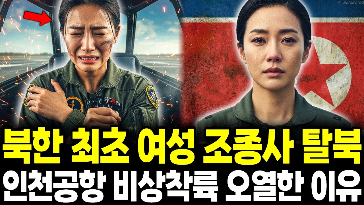 북한 최초 여성 조종사 탈북, 인천공항 비상 착륙하자마자 5초만에 쓰러진 이유 [AI 드라마]