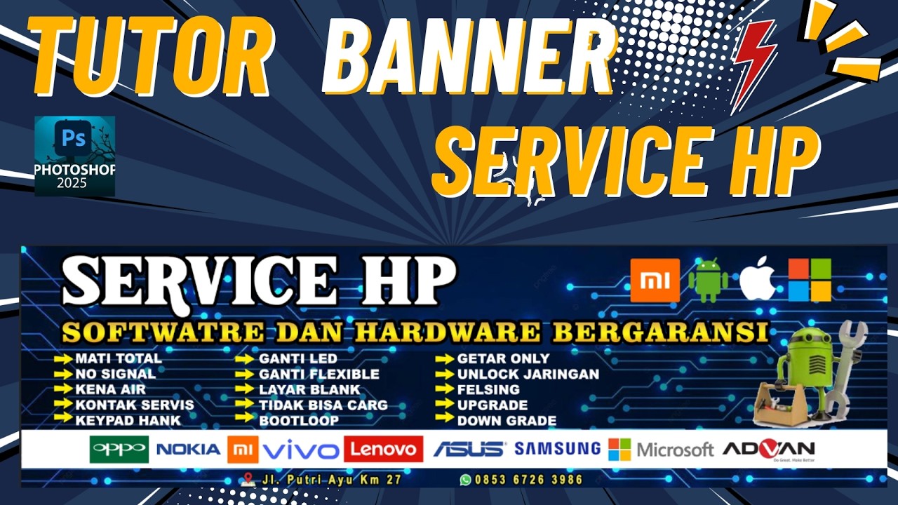 Tutor Desain Spanduk Service Hp