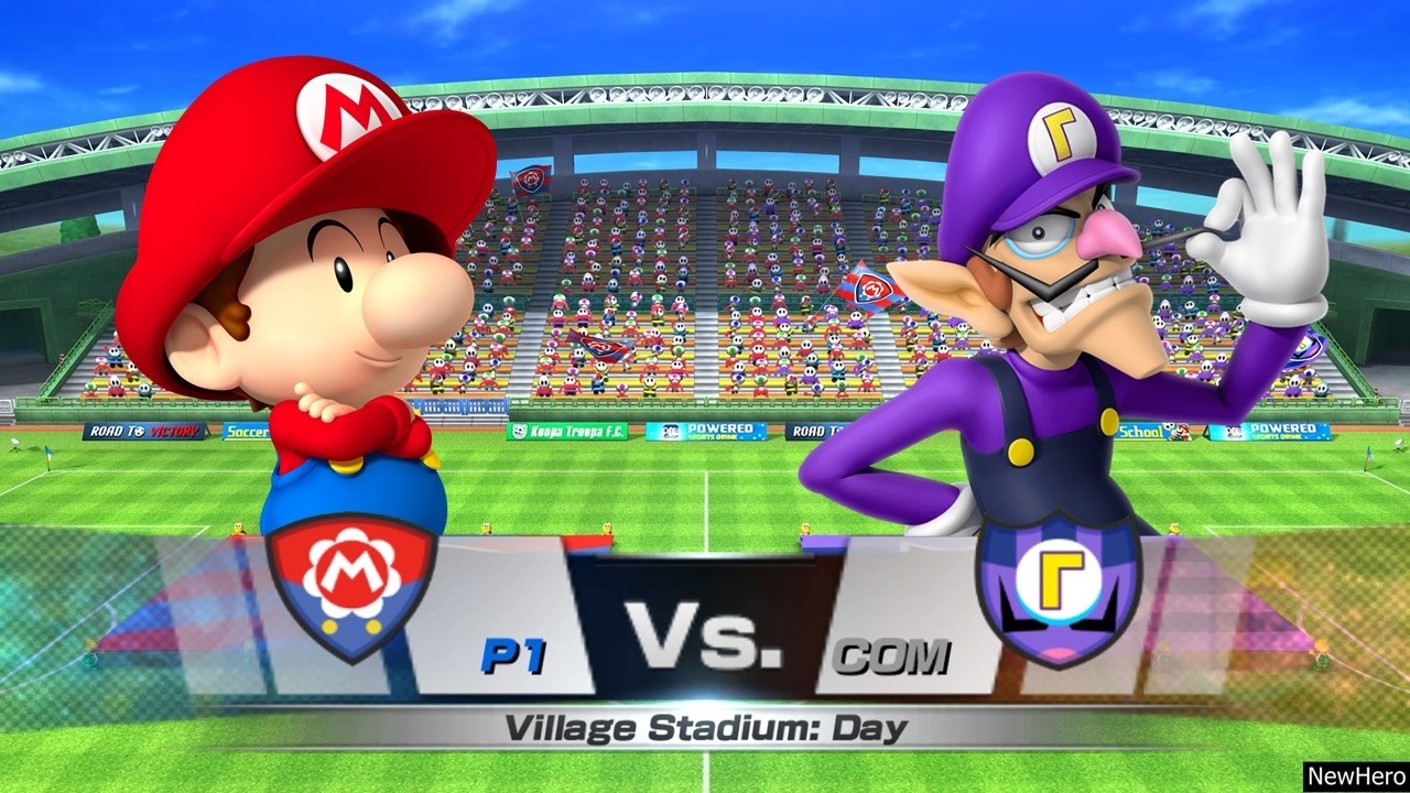 Mario Sports Superstars - Baby Mario/Daisy Vs. Waluigi/Donkey Kong