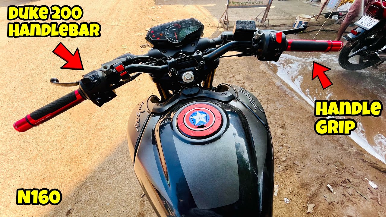 Pulsar N160 Handlebar Modifications Duke 200 Handle And New Handle Grip 😵😵😵