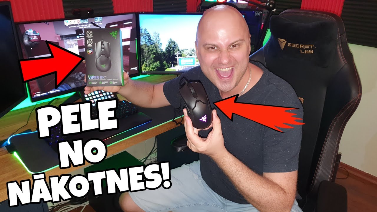 Razer Viper 8KHz - NĀKOTNES PELE IR &Scaron;EIT! / DOMINĒJU CS:GO!!!