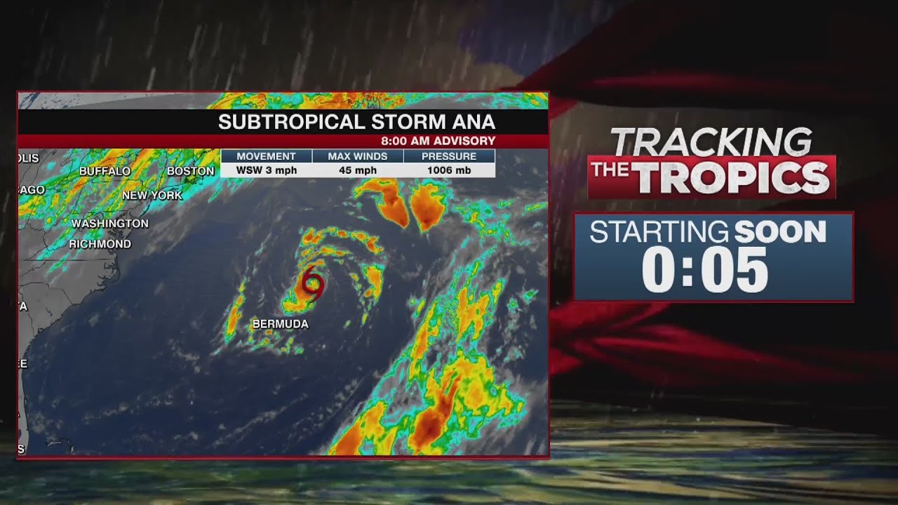 Subtropical Storm Ana forms in the Atlantic, 1st named storm of season