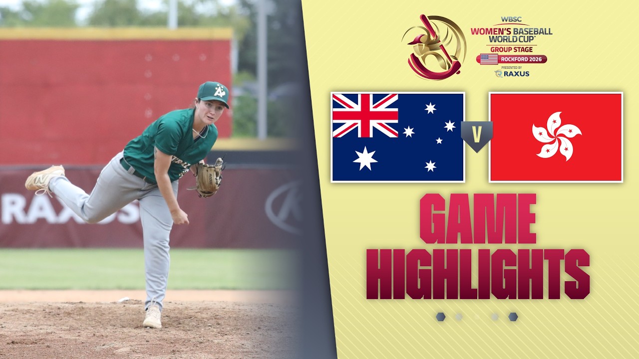 HIGHLIGHTS | Australia vs Hong Kong, China | WBSC Women's Baseball World Cup - Group Stage