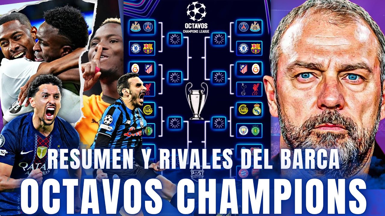 🚨ASI QUEDAN OCTAVOS CHAMPIONS! ¿Qué lado es MAS FACIL? | Rivales BARCA | Resumen Play-off