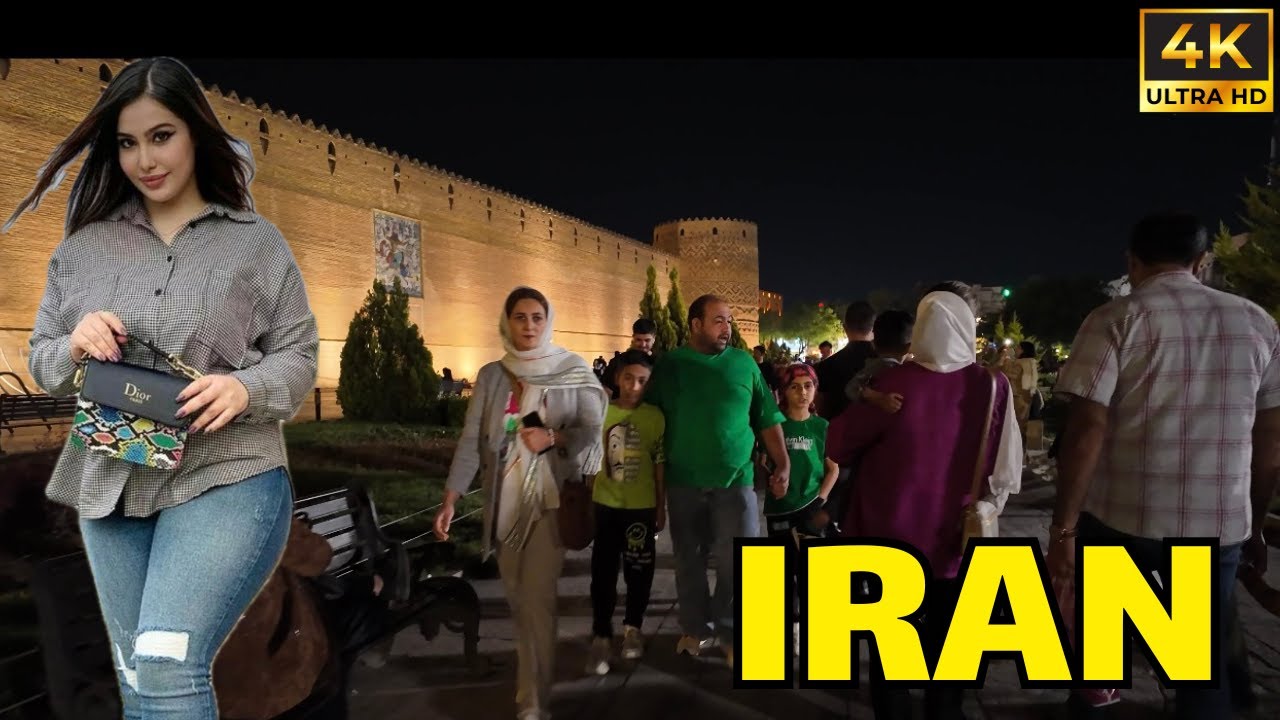 IRAN🇮🇷 4k Reality Life in IRAN Vs. media myths.|shiraz night life walking tour,ایران true!!
