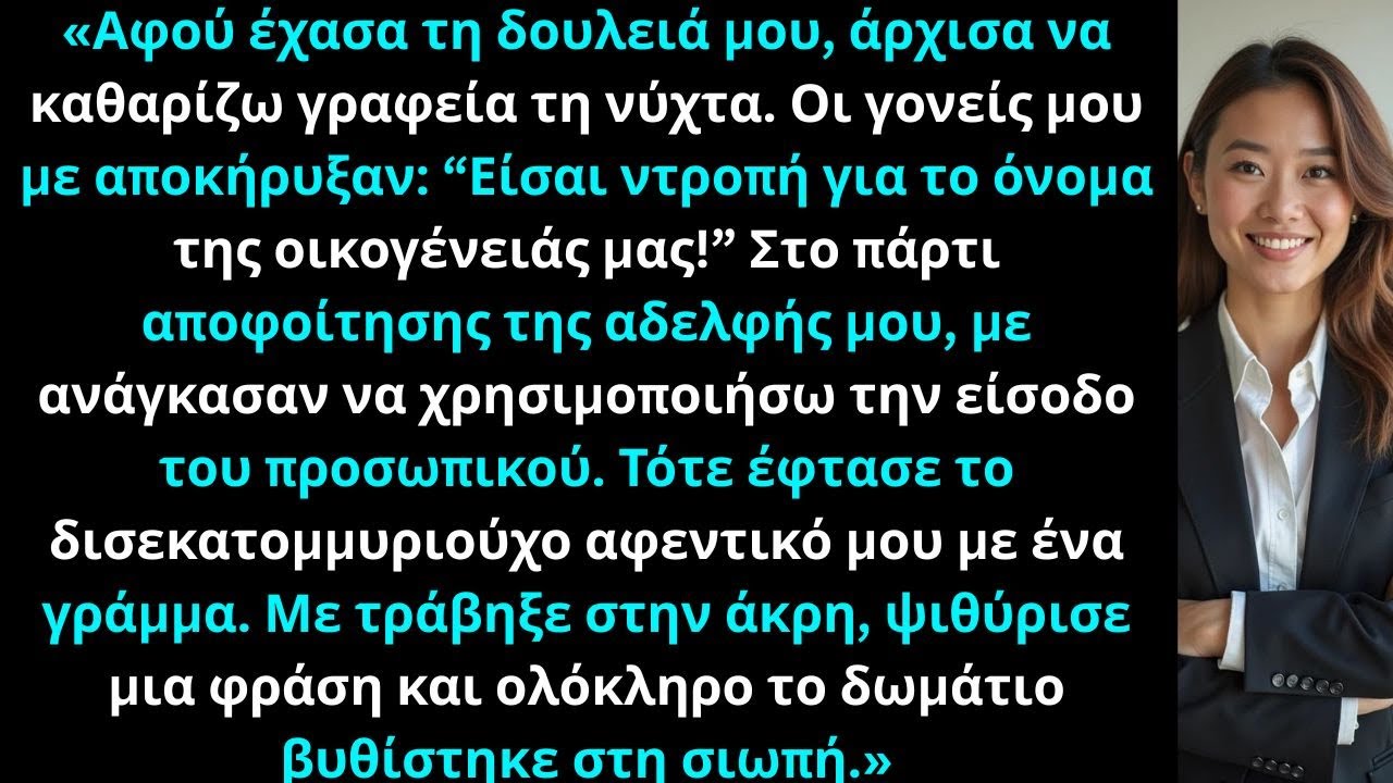 «Οι γονείς μου με αποκήρυξαν γιατί ήμουν καθαρίστρια - Το γράμμα του αφεντικού μου άλλαξε όλα.»