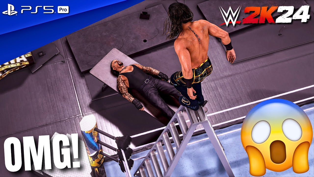 WWE 2K24 — Сет Роллинс против Гробовщика — главный матч WrestleMania 39 | PS5 Pro [4K60]