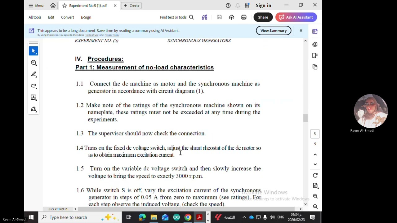 Exp7 AC GENERATOR theory