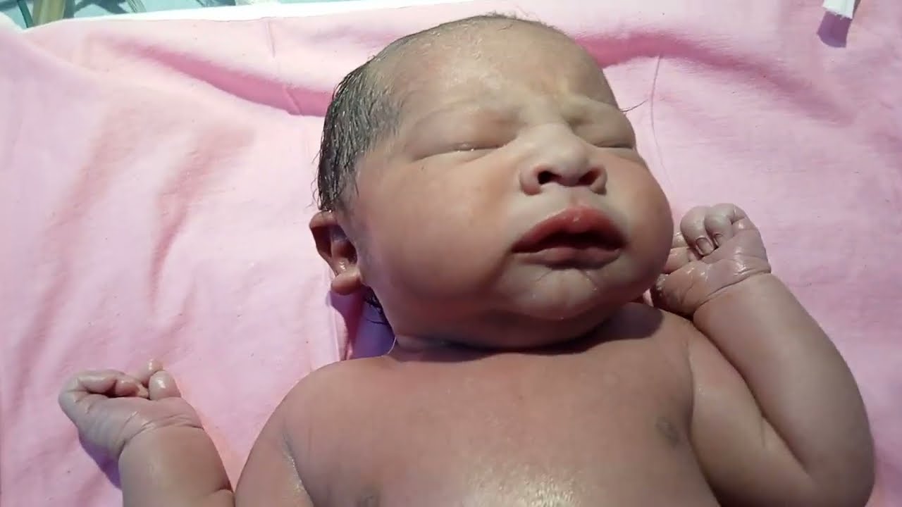 how cute Chubby girl Newborn Baby After Birth #newborn #cute #baby#video #baby#india@SS Vlogs