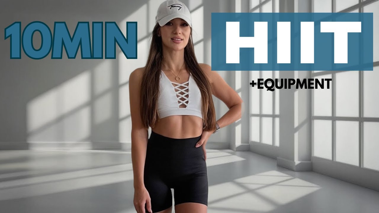 10 MIN Full Body HIIT Workout (with Equipment) - Burn Fat Fast