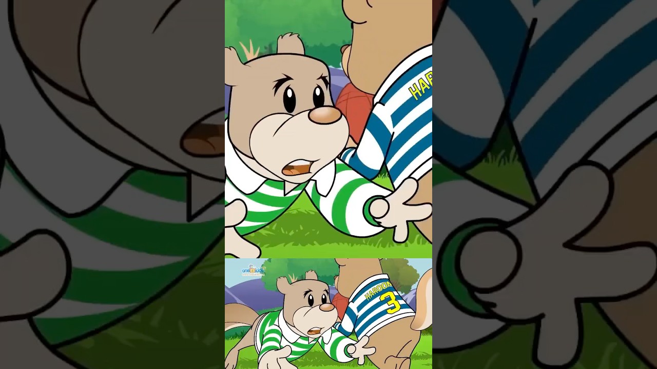 Harun & Rashid play Rugby 🏉 #muslimkids #zakyandfriends #cartoon