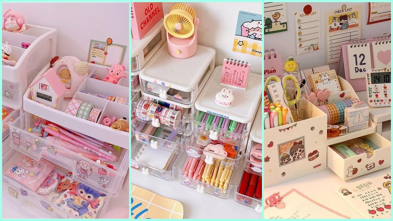 Organizing My Stationery Desk🎀| ASMR | Stationary Desk Organizing✨