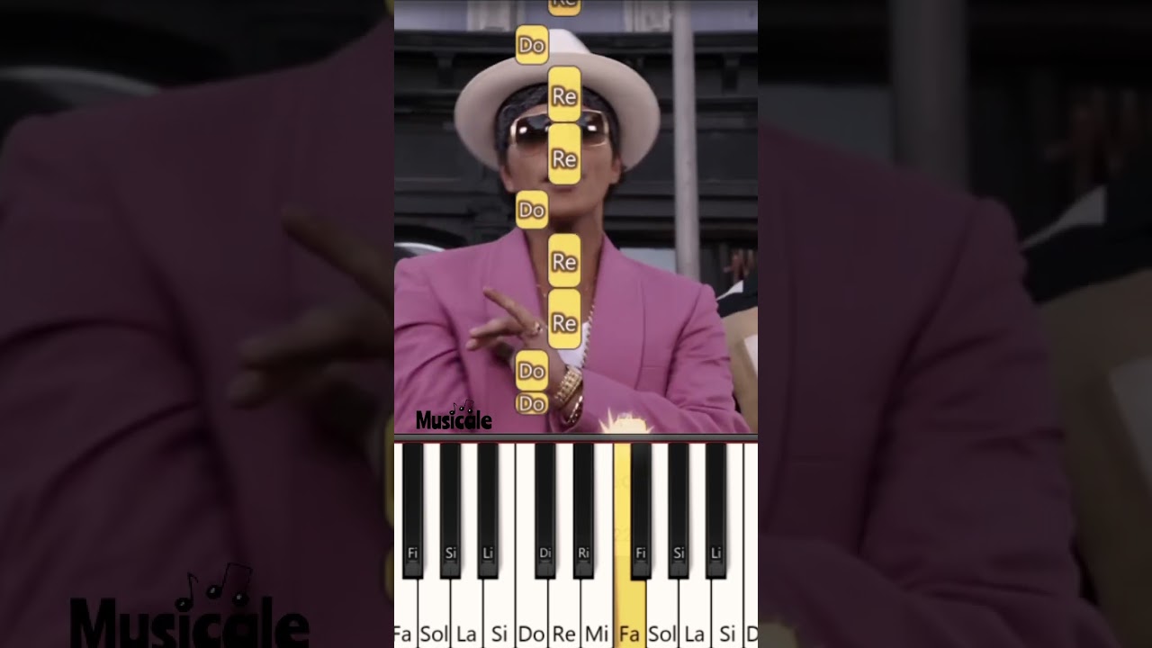Mark Ronson - Uptown Funk ft. Bruno Mars #brunomars #easypiano #tutorialdepiano