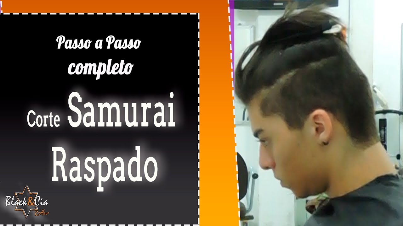 Corte Masculino Samurai Raspado-Tutorial / Passo a Passo  Para Barbeiro Iniciante