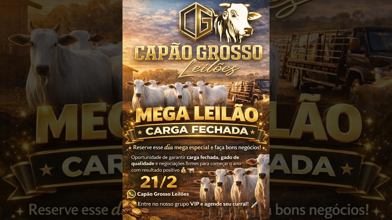 Capão Grosso Leilões - AO VIVO - 21/02/2026