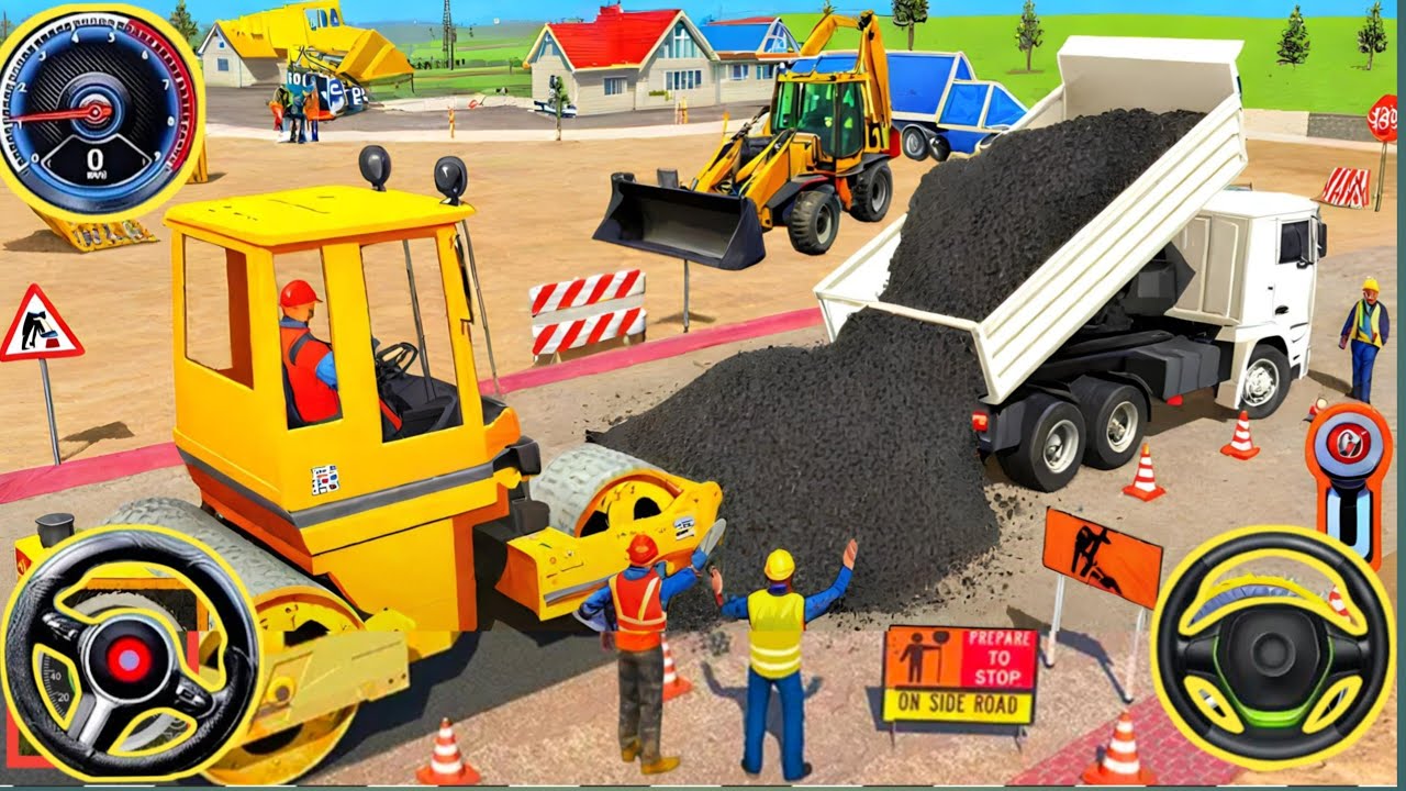🚨🚧 Excavator machine ROAD Construction - android