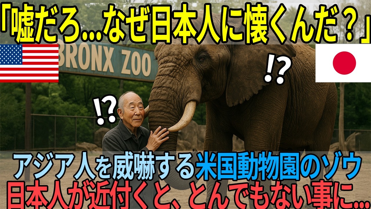 「ゾウは日本人が分かるのか...」NY動物園の凶暴な象に日本人が近づいた結果【海外の反応】海外の反応】