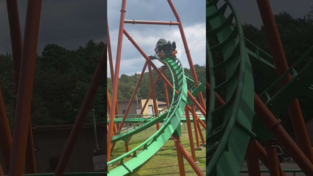 A unique view of Medusa at Six Flags Great Adventure