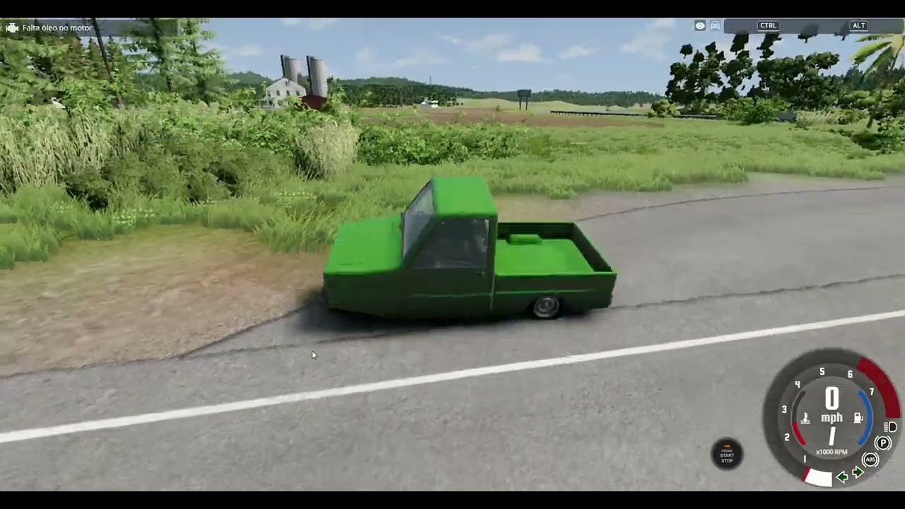 Destruição de carros na Área de descanso da rodovia BEAMNG.DRIVE
