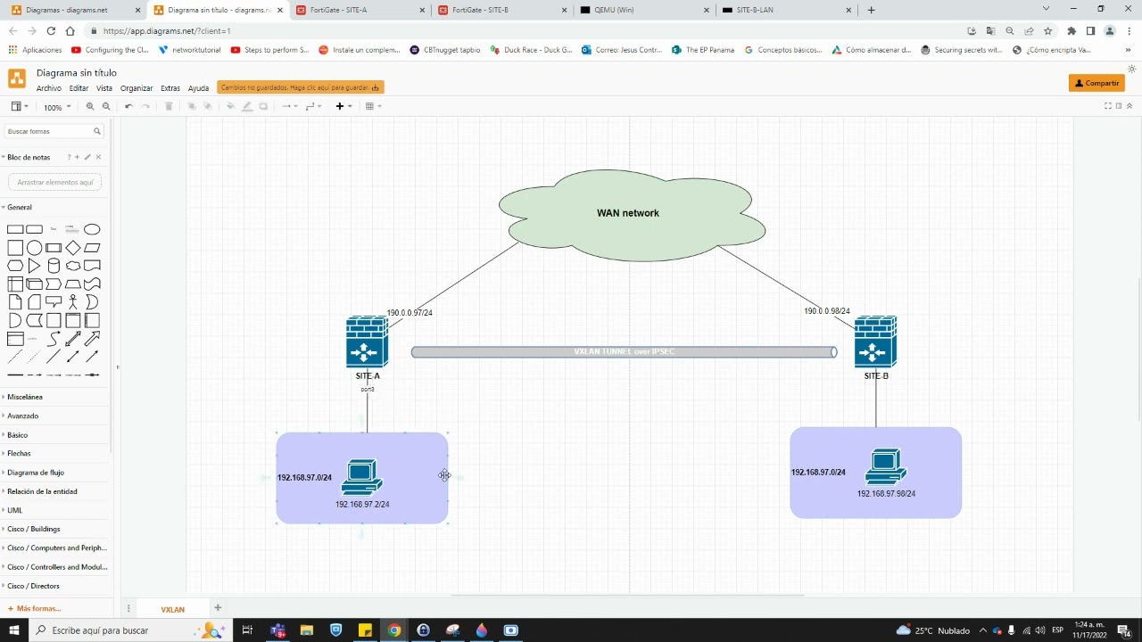 Configuración de VXLAN over IPsec en Fortigate