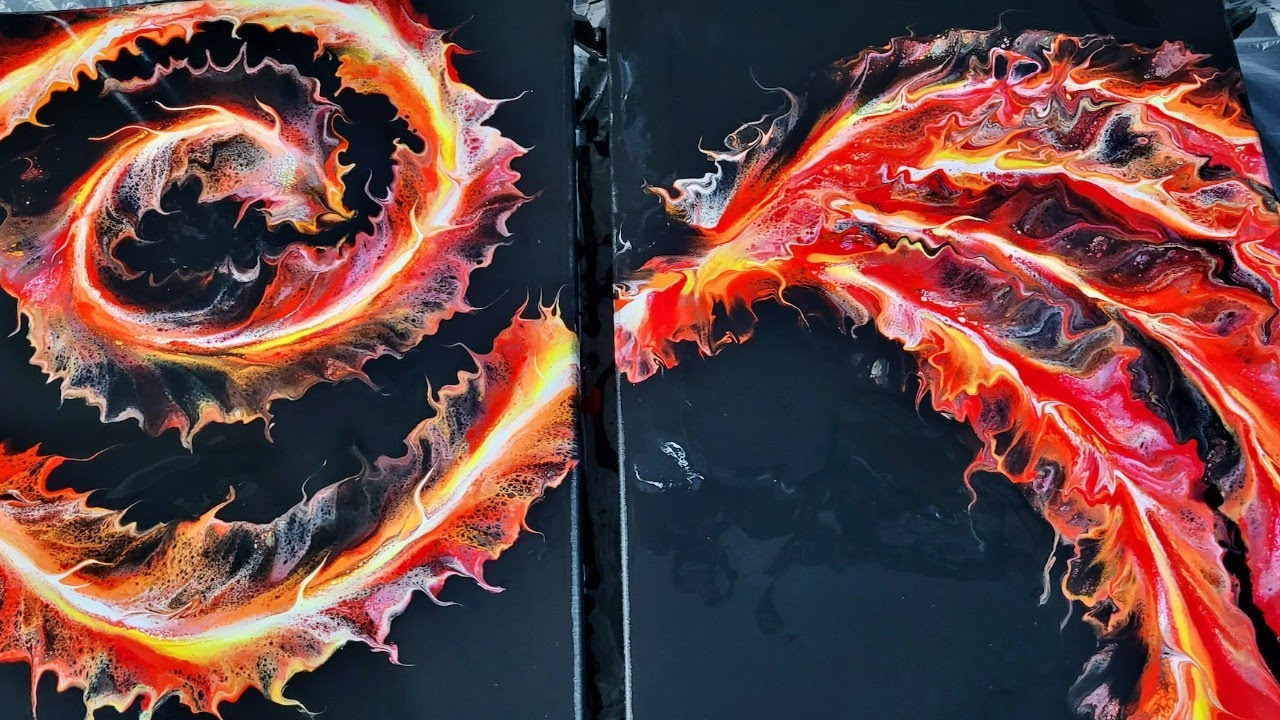🔥🔥DUTCH POUR ON FIRE! - ACRYLIC POURING