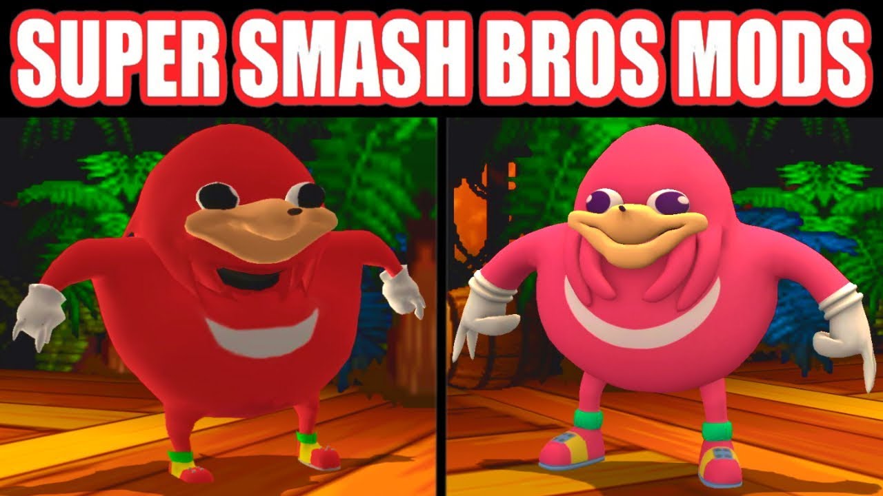 Ugandan Knuckles over Sonic (2 Versions), Green Hill Zone v8 - Super Smash Bros. Wii U Mods