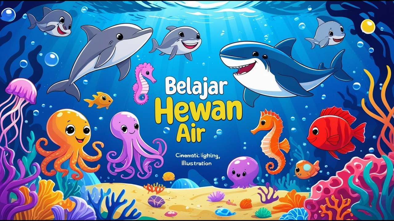 Teman Air Lucu : Belajar Hewan Air Bahasa Indonesia & Inggris