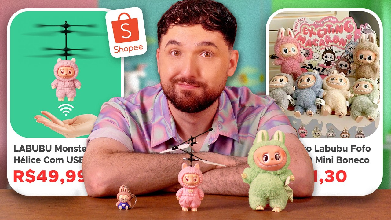 😱 COMPREI 3 LABUBUS da Shopee | Será que são originais?