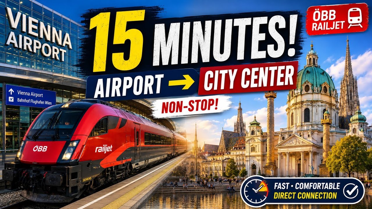 Vienna Airport to City Centre in 15 Minutes ! ÖBB Railjet Train Review