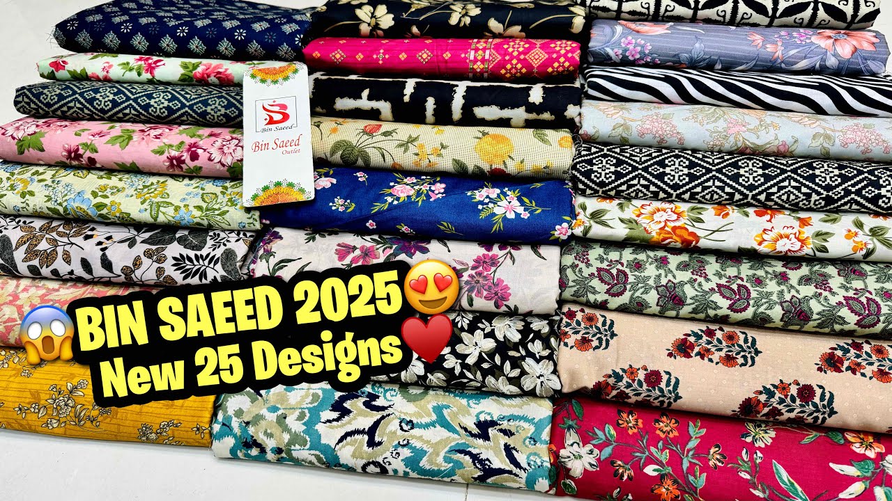 Bin Saeed Lawn Collection 2025 | Bin Saeed Digital Lawn 2025 | Bin Saeed Wholesale Super