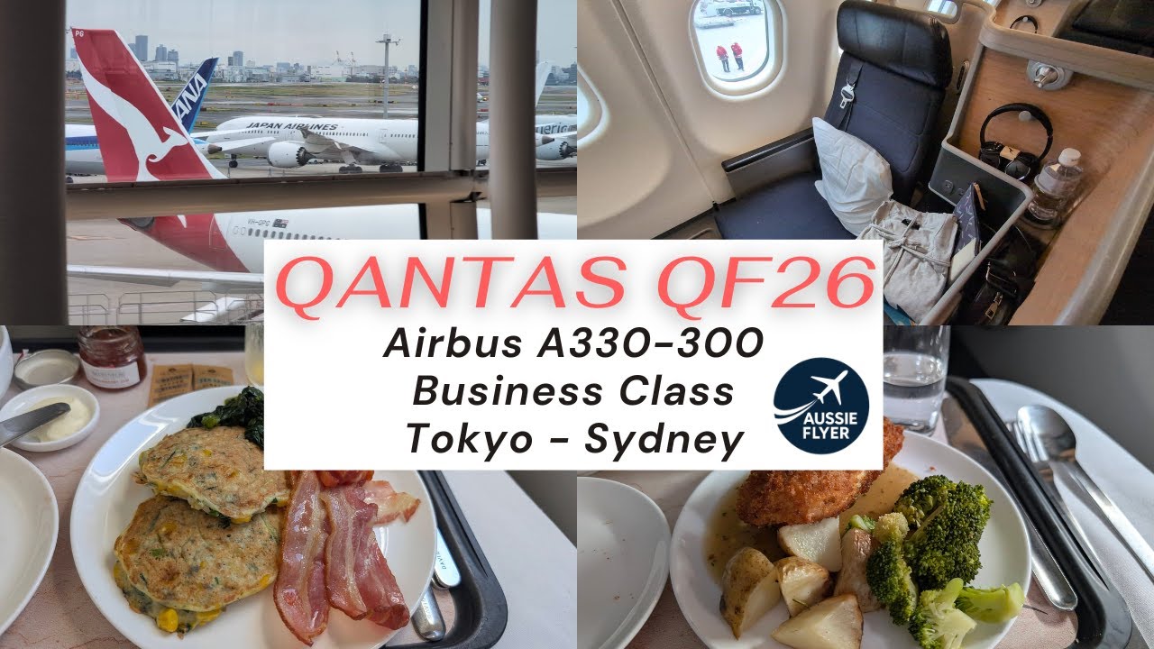 Рейс Qantas QF26 Токио (Ханэда) — Сидней — бизнес-класс, люкс 2K | Полное ощущение полета