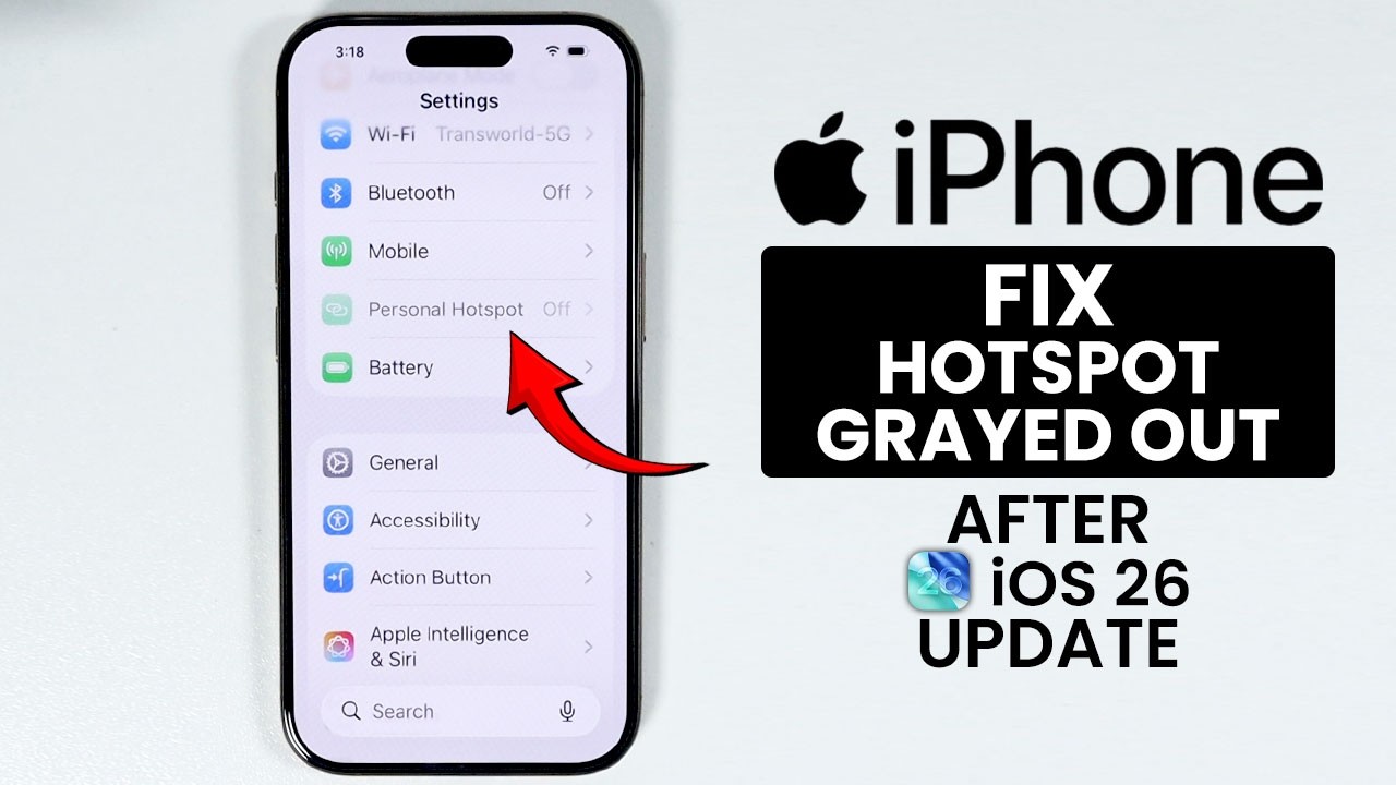 iPhone Hotspot Grayed Out After iOS 26 Update - Hotspot not Working (FIXED)