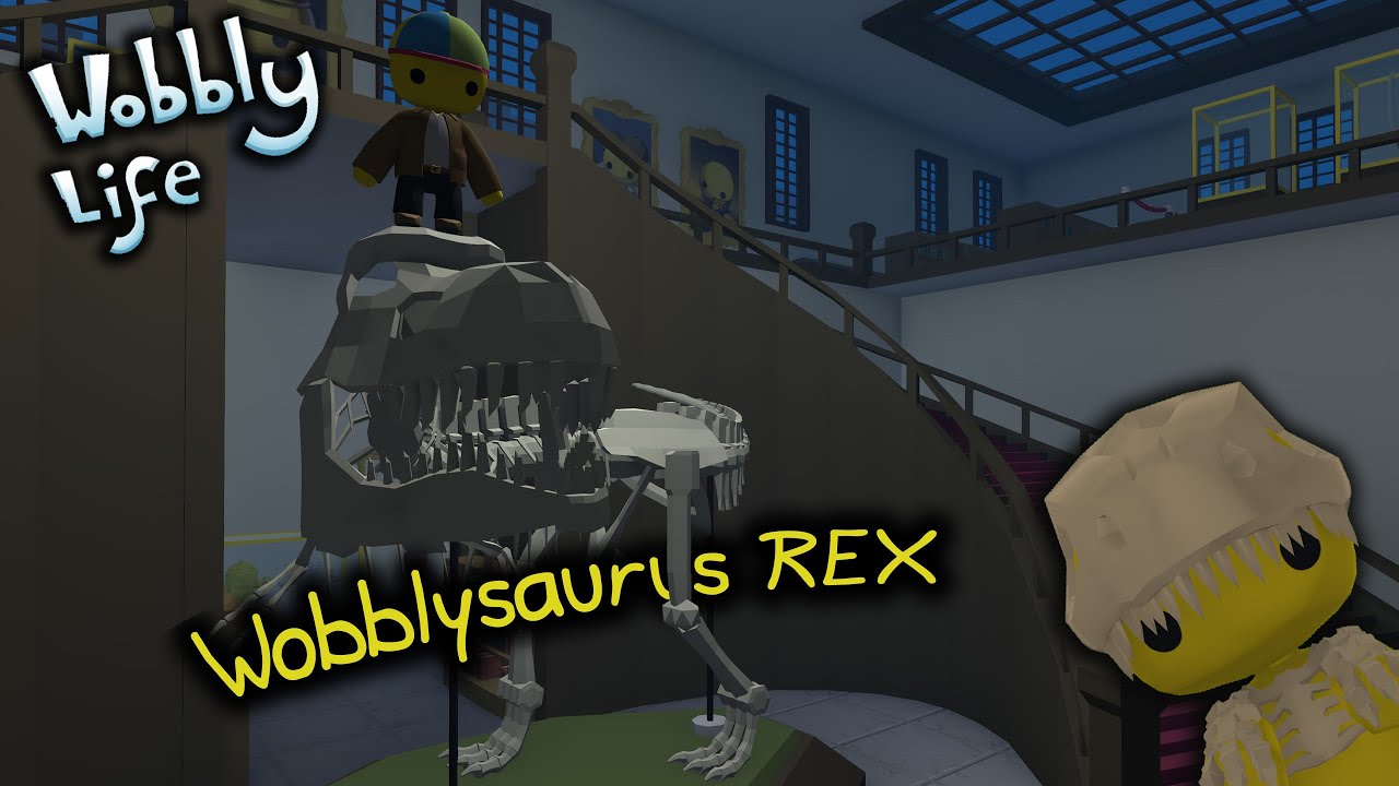 Мы восстанавливаем Wobblysaurus Rex и открываем костюм T Rex Bones (Wobbly Life)