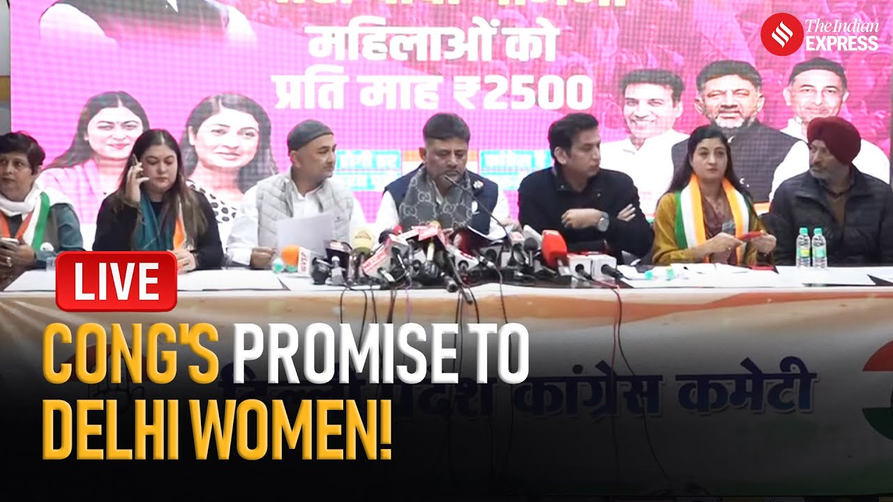 LIVE: Congress announces 'Pyari Didi Yojana', promises Rs 2500 for women in Delhi | Delhi Elections