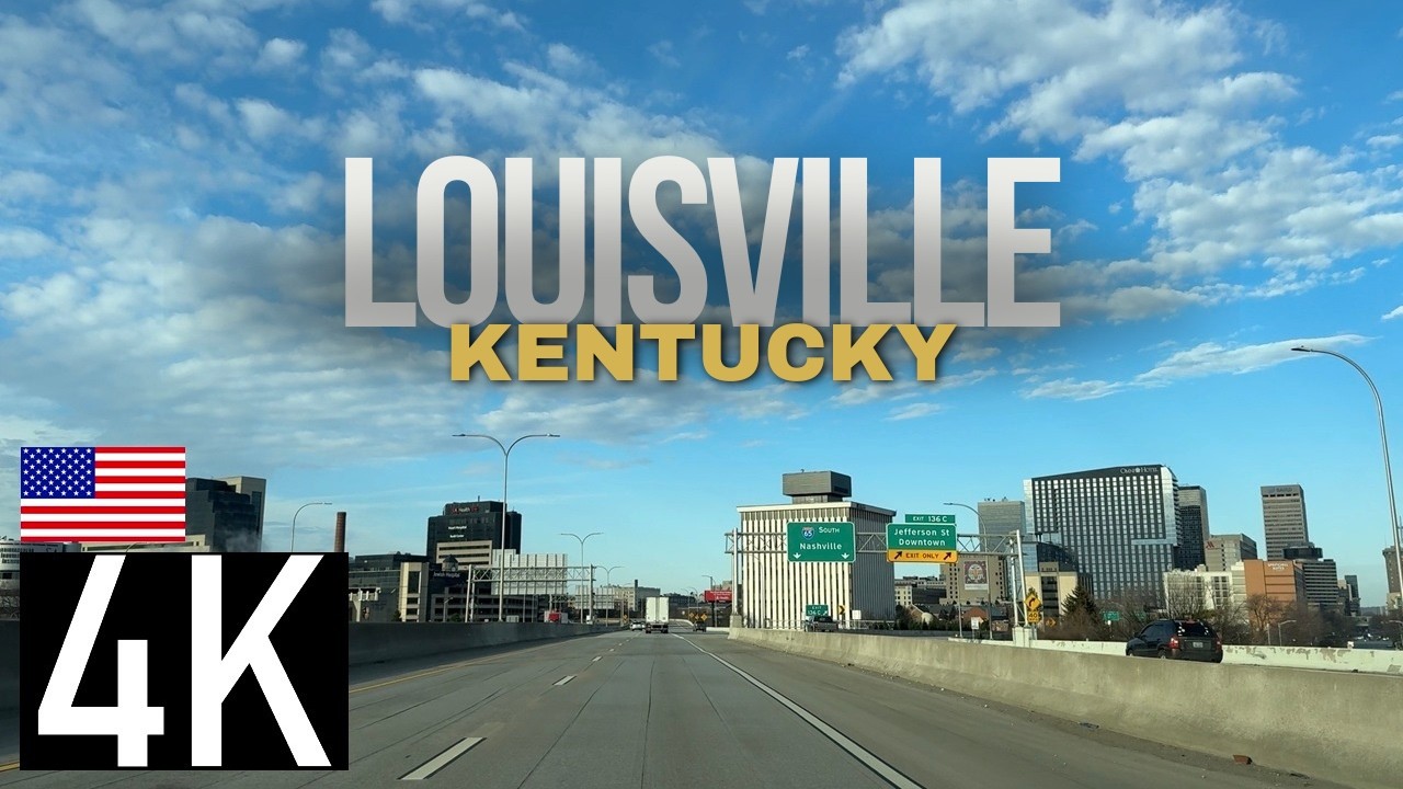 Road Tour – Louisville, Kentucky, USA – Driving Through Louisville on I-65