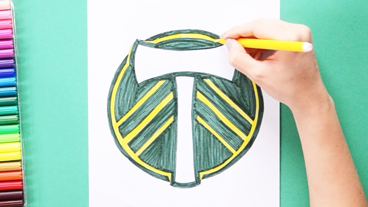 How to draw Portland Timbers Logo [MLS Team]
