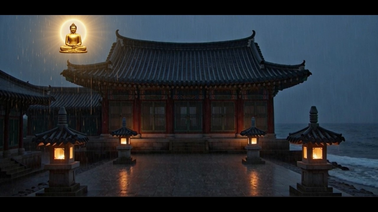 Будда, храм, море и звук дождя