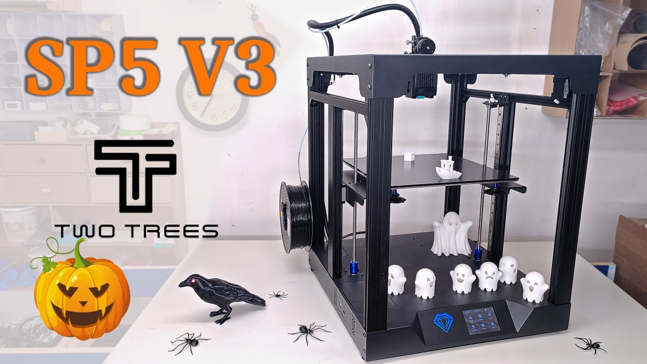 TwoTrees SP-5 V3 first impression and test - 3D print your Halloween!